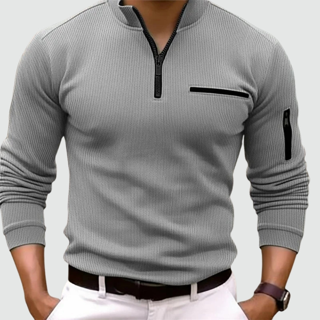 Noavera Elias Långärmad Pikétröja med Zip